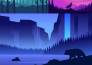 illustrate beautiful flat landscape illustration art